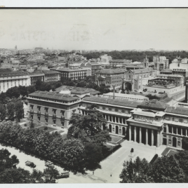 Museo del Prado, vista aérea de la fachada oeste o de Velázquez