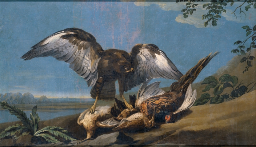 Image of the artwork: "Kite with a Group of dead Birds"