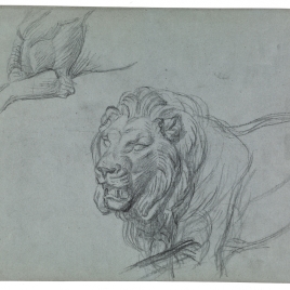 Apunte de un león para el retrato de El rey Alfonso XII
