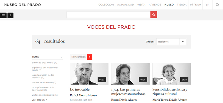 6. Trabajadores del Prado: Restauración