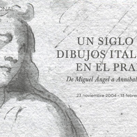 Billete de entrada a la exposición "Un siglo de dibujos italianos en el Prado. De Miguel Ángel a Annibale Carracci" en 2004