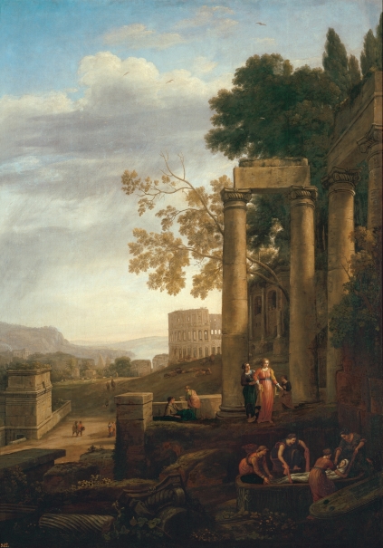 Paisaje con el entierro de santa Serapia