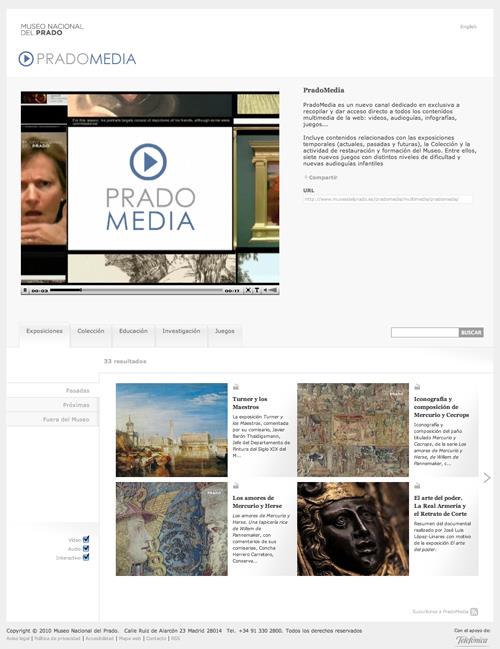 El Museo del Prado potencia su presencia en la Red con el lanzamiento del nuevo canal PradoMedia en su web y su canal de videos en YouTube