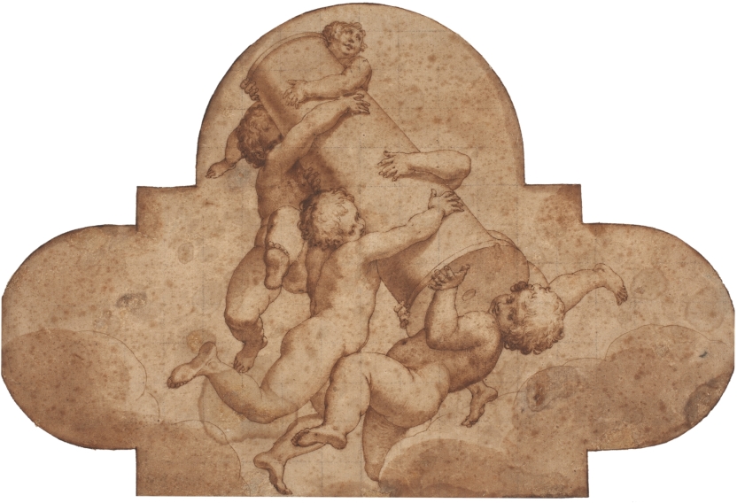 Imagen de la obra: "Cinco angelitos llevando la columna de la Pasión"