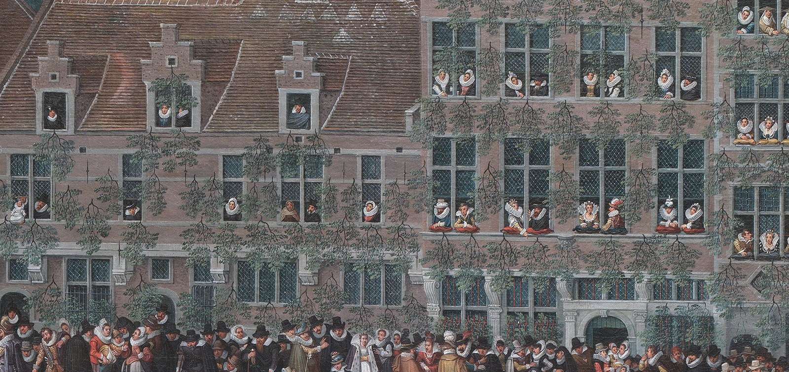 <em>Fiestas del Ommegang en Bruselas: procesión de Nuestra Señora de Sablón</em>, de Denis van Alsloot