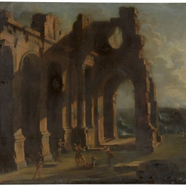 Ruinas de arquitectura a orillas del mar