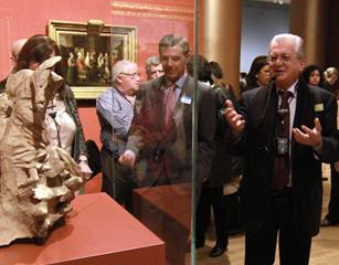 Visita de Mikhail Piotrovsky a la exposición El Hermitage en el Prado