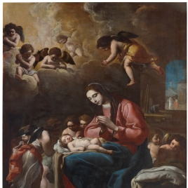 La Virgen con el Niño y ángeles