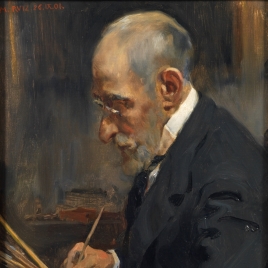 El pintor Salvador Martínez Cubells, padre del artista