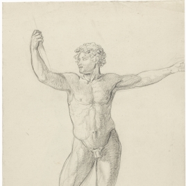 Estudio de desnudo masculino de frente