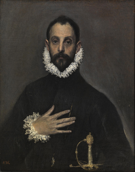 El caballero de la mano en el pecho (reprodución fotográfica)