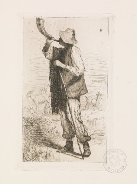 Imagen de la obra: "Cabrero (Cabrero tocando un cuerno)"
