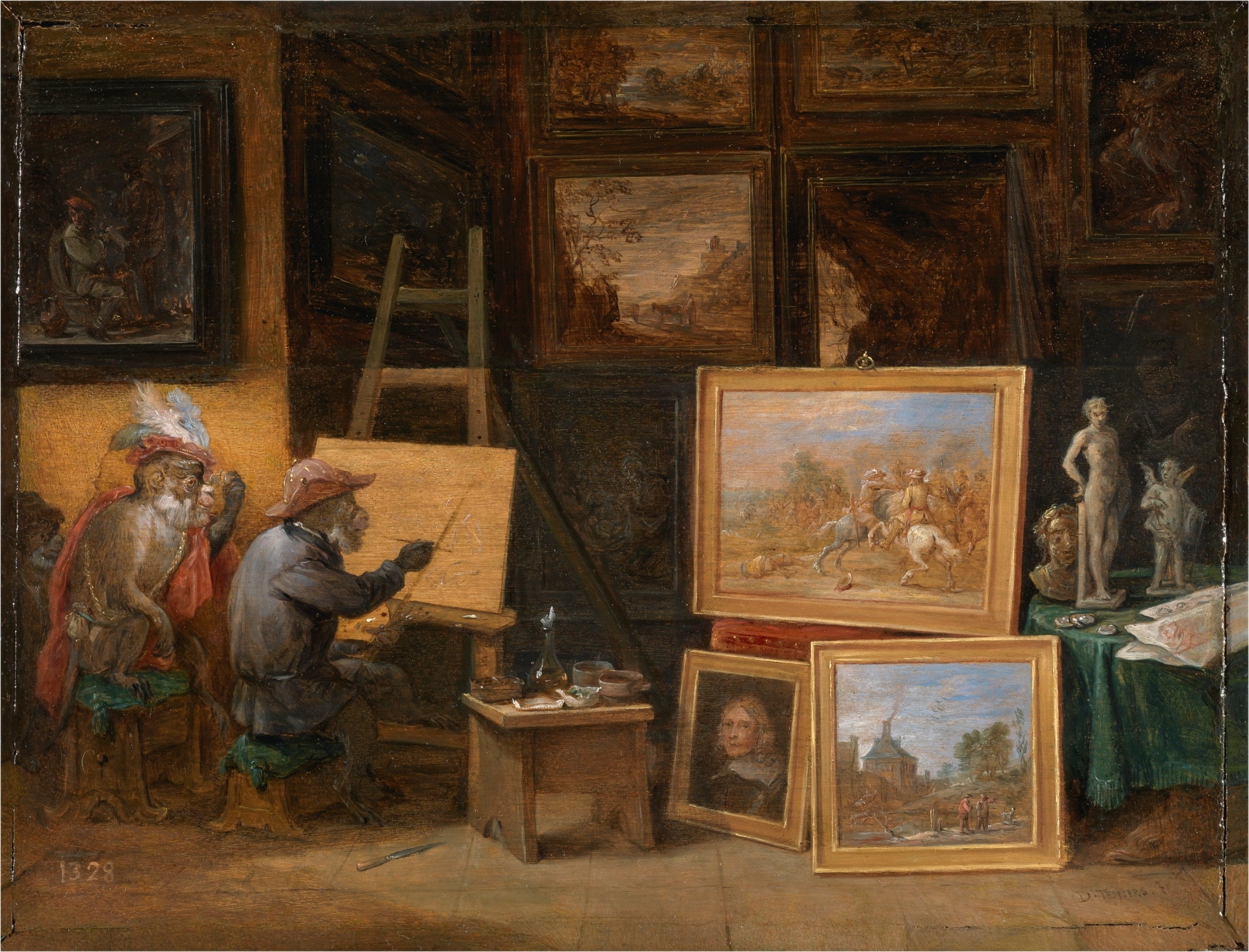 El mono pintor - Colección - Museo Nacional del Prado