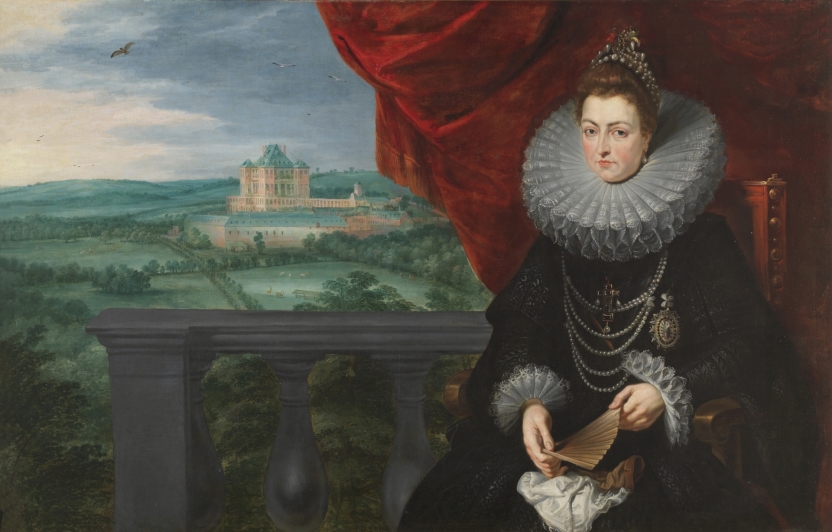 The Infanta Isabel Clara Eugenia before the Castle of Mariemont
