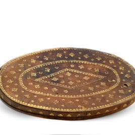 Estuche para bandeja oval de ágata con decoración cruciforme