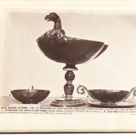 Boat-shaped jasper tazza, Gadrooned cup with an eagle’s head and Boat-shaped tazza with a filigree foot