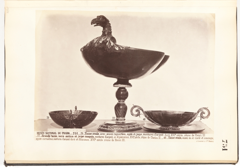 Image of the artwork: "Boat-shaped jasper tazza, Gadrooned cup with an eagle’s head and Boat-shaped tazza with a filigree foot"