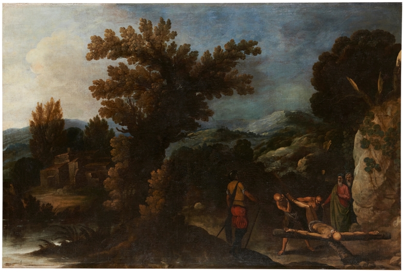 Image of the artwork: "Landscape with the Crucifixion of Saint Peter"
