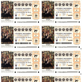 Capilla de billete de Lotería Nacional para el sorteo de 22 de diciembre de 2014