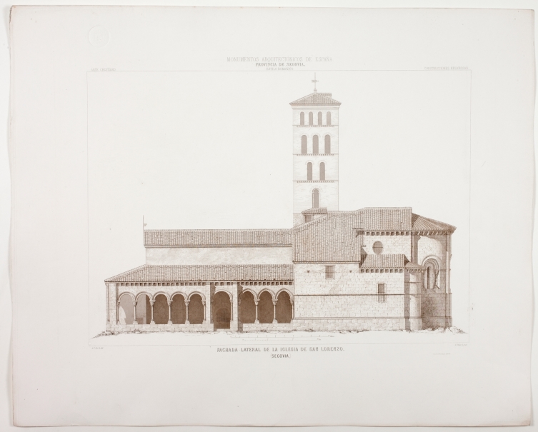 Imagen de la obra: "Fachada lateral de la iglesia de San Lorenzo en Segovia"