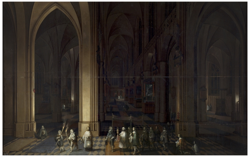 Imagen de la obra: "El viático en el interior de una iglesia"