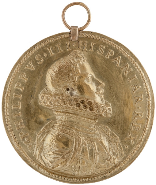 Imagen de la obra: "Felipe III, rey de España - Emblema con un león coronado (''AD VTRUMQVE'')"