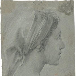Cabeza para la figura de santa Isabel