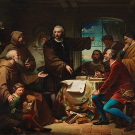 Cristóbal Colón en el Convento de la Rábida