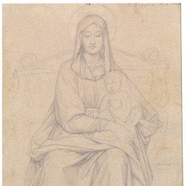 Estudio de la Virgen (Mater Salvatoris. Capilla de las Letanías de la Iglesia de Notre Dame de Lorette, París).