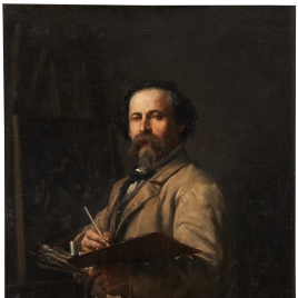 El pintor Francisco Martínez Yago, padre del artista