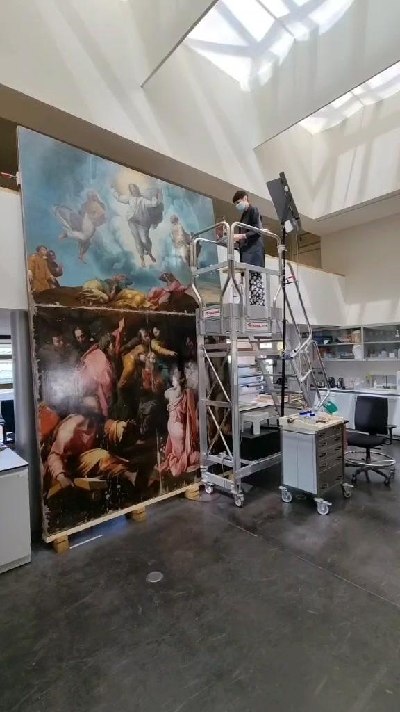 Restaurando la "Transfiguración" (1520-1528) de Gianfrancesco Penni