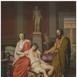 Sócrates reprendiendo a Alcibíades en casa de una cortesana