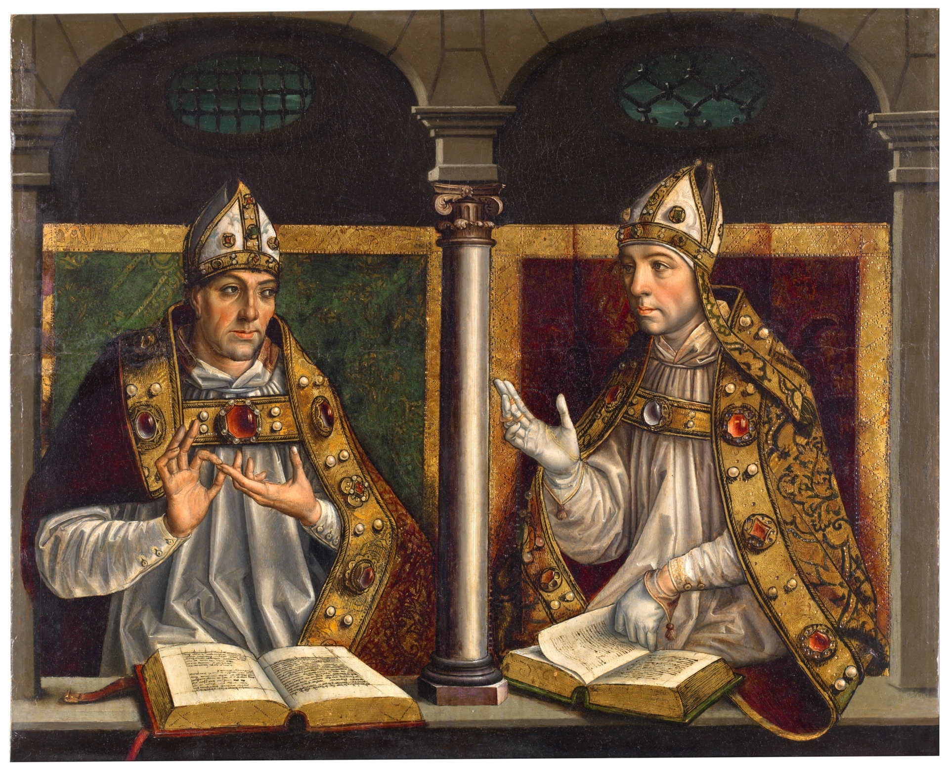 Premium Canvas Art Print of Pedro Berruguete Saint Ambrose and Saint Augustine
