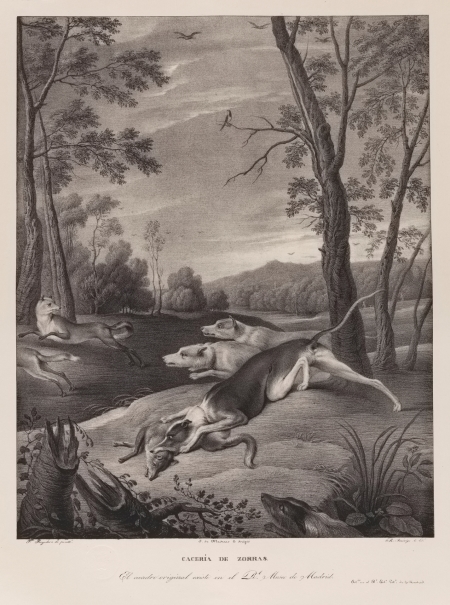 Imagen de la obra: "Zorras perseguidas por perros"