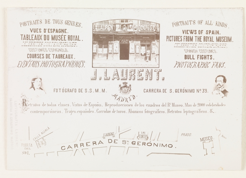 Imagen de la obra: "Tarjeta de visita del fotógrafo Laurent con publicidad de la empresa"
