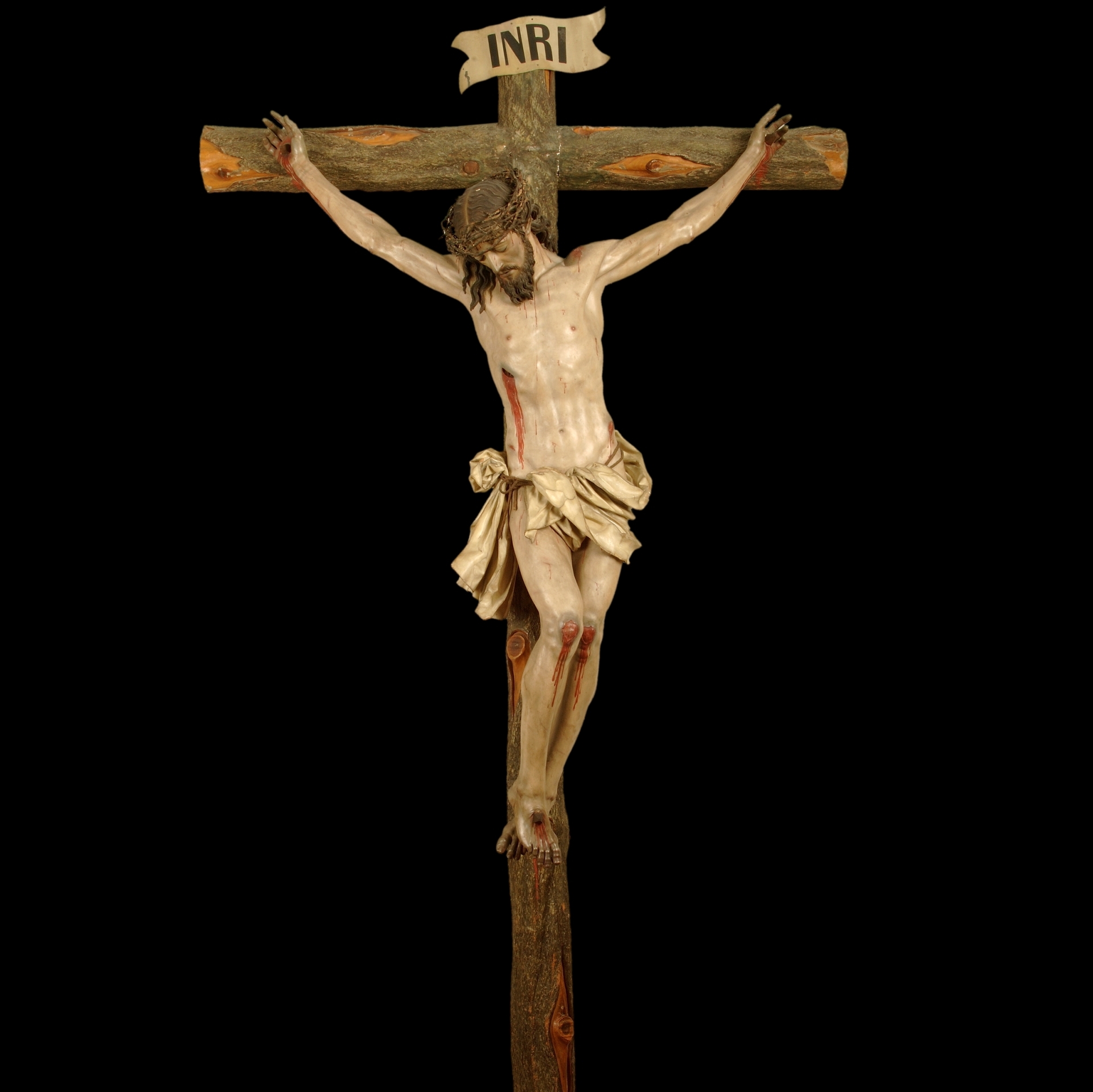 Cartel Religioso Con El Jesucristo Crucificado En La Cruz Ilustración del  Vector  Ilustración de calar pascua 170097134