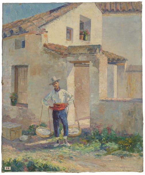 Imagen de la obra: "Vendedor de pescado, Málaga"