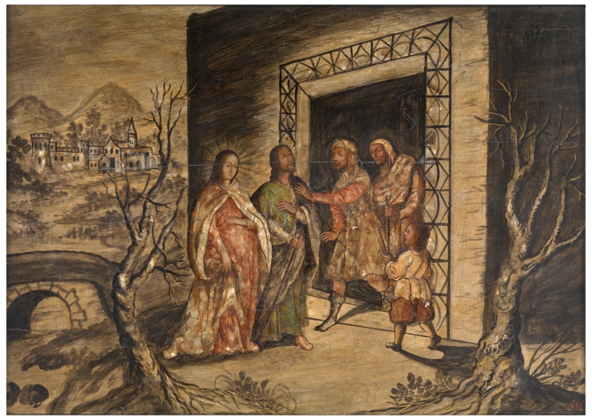 Imagen de la obra: "La Virgen y San José pidiendo posada"
