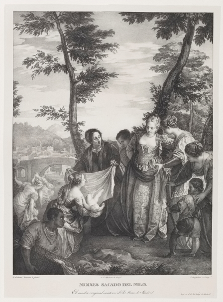 Imagen de la obra: "Moisés salvado de las aguas"