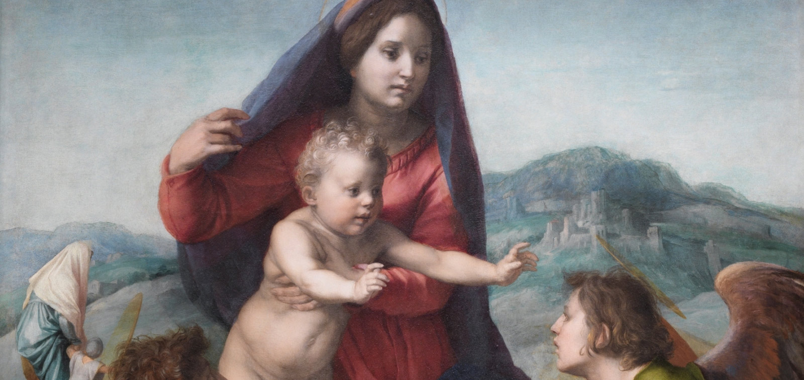 <em>La Virgen con el Niño entre San Mateo y un ángel</em>
