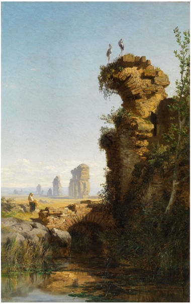 Paisaje con ruinas
