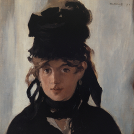 Manet [Material gráfico] : Berthe Morisot con un ramillete de violetas = Berthe Morisot with a bunch of violets.