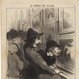 Artistes en train d’examiner le tableau d’un rival
