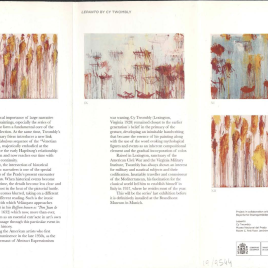 Lepanto Cy Twombly / Museo Nacional del Prado.
