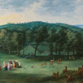 La infanta Isabel Clara Eugenia en el parque de Mariemont