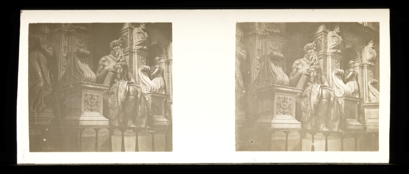 Imagen de la obra: "Detalle de la Tumba de Julio II, con el Moisés de Miguel Ángel, en la iglesia de San Pietro ad Vincula de Roma"