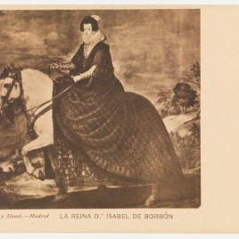 La reina Isabel de Borbón, a caballo