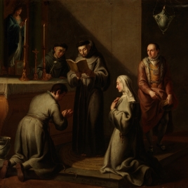 Saint Francis imposes the Habit of the Third Order on the Knight Luquesio and his wife Buenadonna