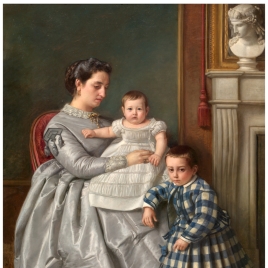 La esposa e hijos del pintor