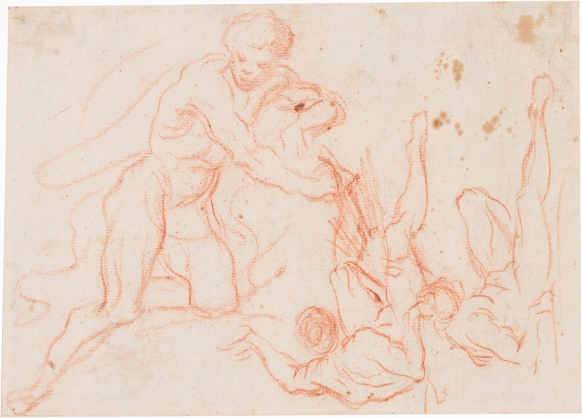 Imagen de la obra: "Tres estudios de desnudos masculinos / Dos estudios de desnudos masculinos"